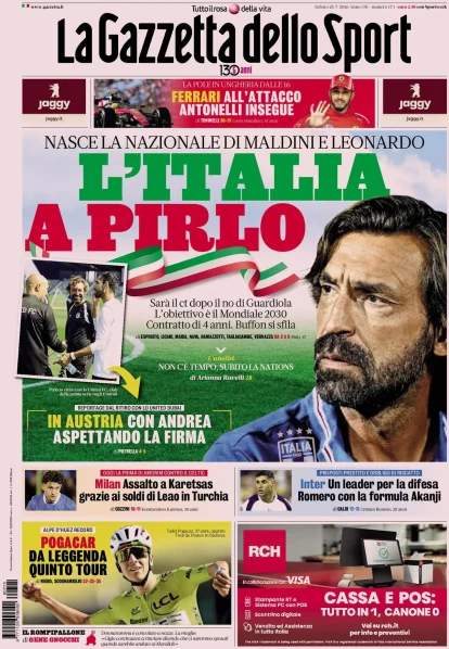 Andrea Pirlo itatalaga bilang bagong coach ng Italya